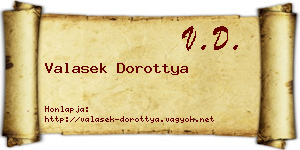 Valasek Dorottya névjegykártya